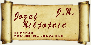 Jožef Miljojčić vizit kartica